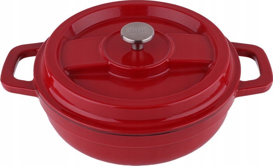 Garnek holenderski DUTCH OVEN ZILAN Żeliwo Scarlet Chef 2,1L
