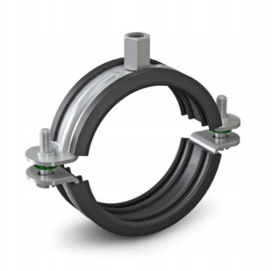 Obejma pojedyncza DUO z okładziną 120 BK (116-124)