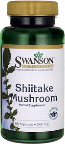 Swanson Shiitake grzybek 500mg 60 kapsułek
