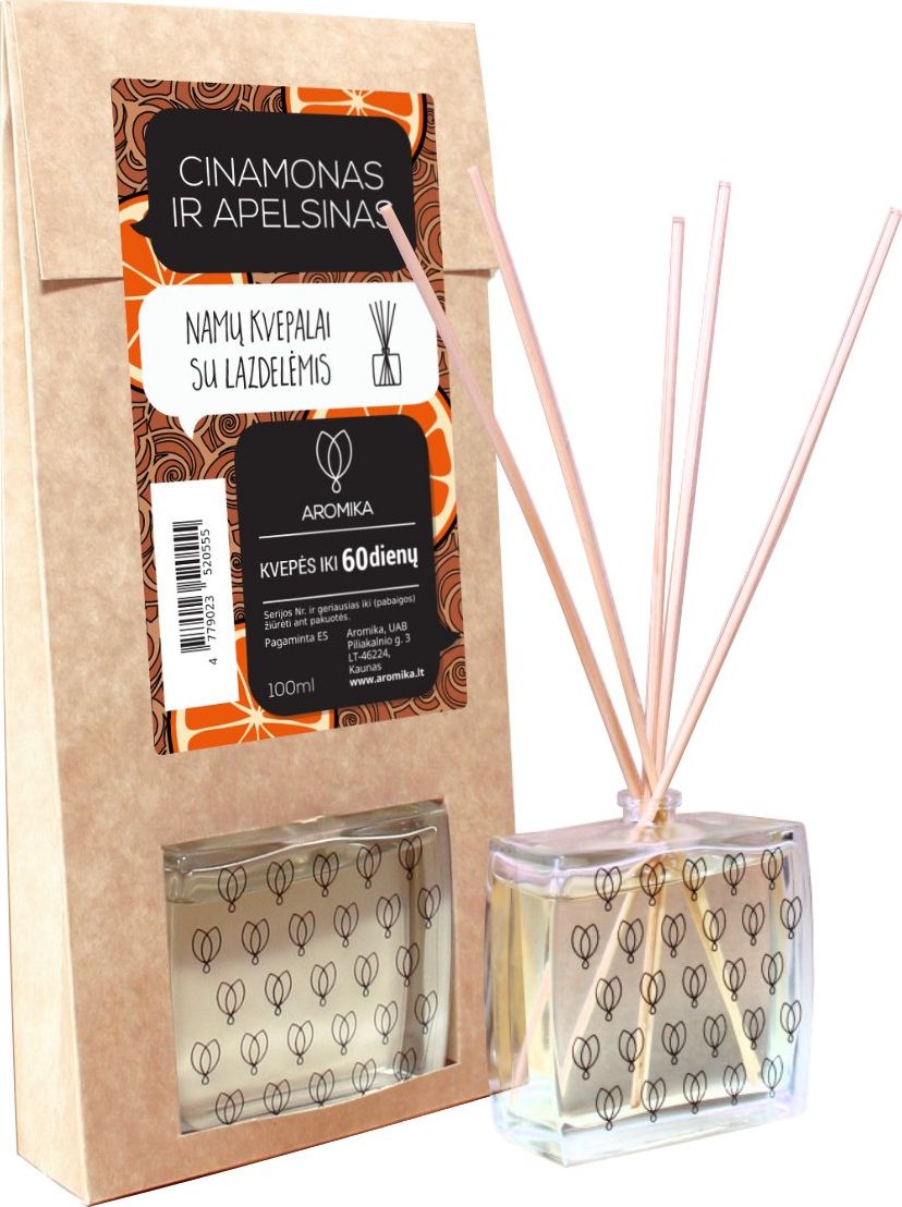 Aromika Domowy zapach z pałeczkami AromikaCynamon i pomarańcza 100 ml