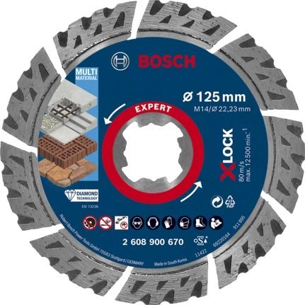 Bosch Bosch X-LOCK MultiMat 125x22.23x2.4x12 - 2608900670 EXPERT RANGE