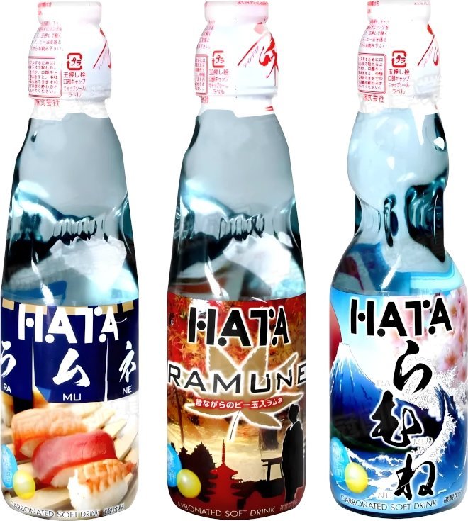 Hatakosen Napój Ramune Japan Soda, japońska oranżada 200ml - Hata Kosen