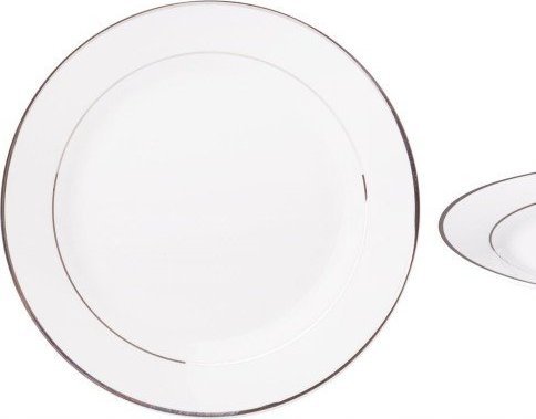Ambition Talerz deserowy okrągły porcelanowy biały 16 cm