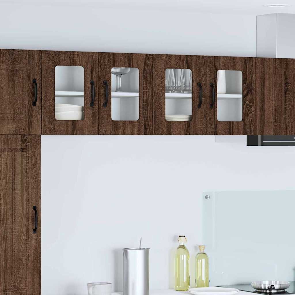 vidaXL Wisząca szafka kuchenna z półką w kolorze brązowego dębu 60 x 31 x 40 cm