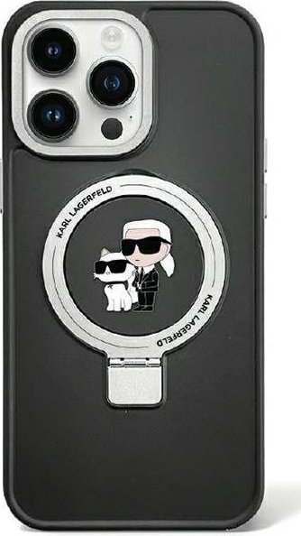 Karl Lagerfeld Karl Lagerfeld KLHMP13LHMRSKCK iPhone 13 Pro 6.1" czarny/black hardcase Ring Stand Karl&Choupettte MagSafe
