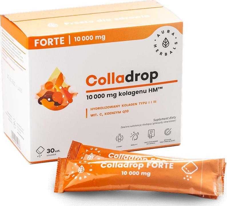 Aura Herbals Colladrop Forte kolagen morski 10000 mg saszetki 30 sztuk Aura Herbals