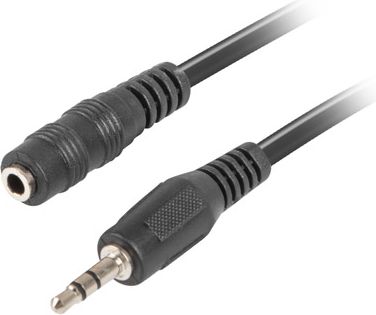 Kabel Lanberg Jack 3.5mm - Jack 3.5mm 5m czarny (CA-MJFJ-10CC-0050-BK)