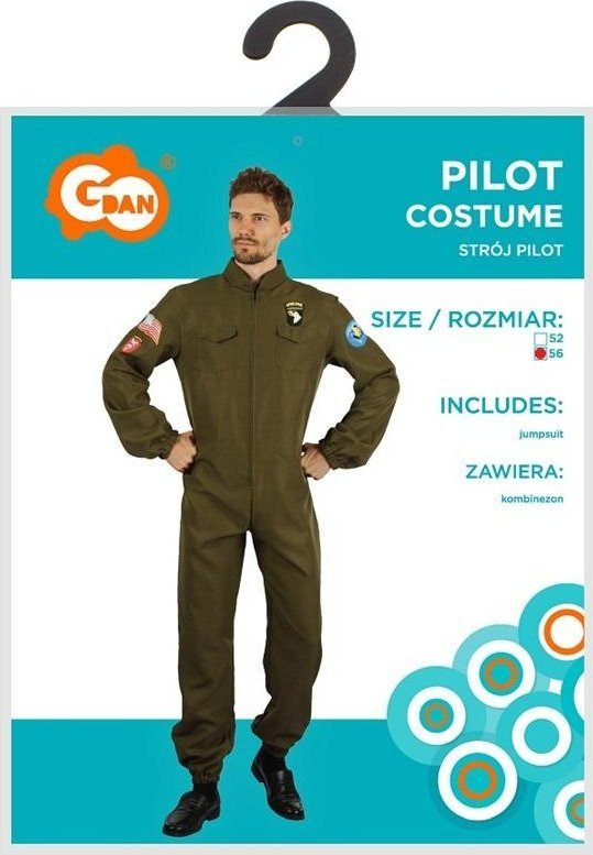 Strój dla dorosłych Pilot kombinezon rozm.56