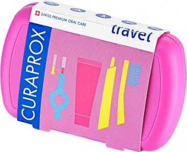 Curaprox Travel Set Szczoteczka do zębów różowy 1szt