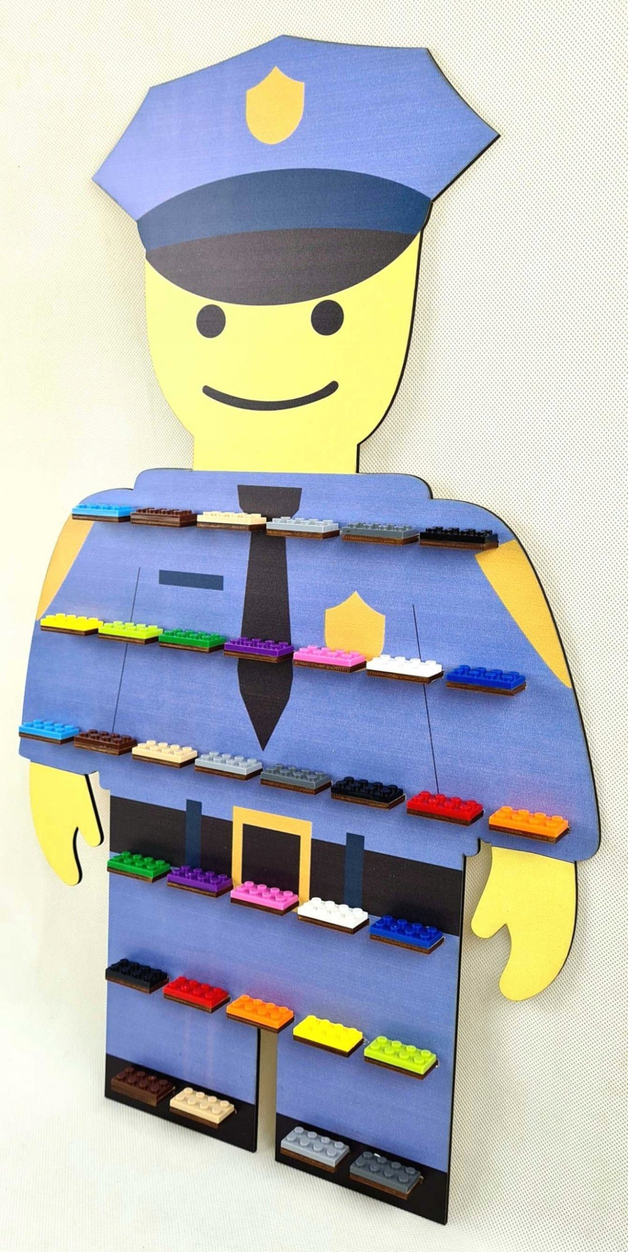 naSciane Półka regał na klocki ludziki FIGURKI policjant XL