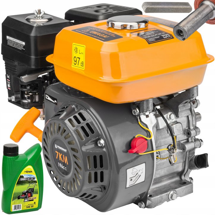 Silnik spalinowy 4-suwowy 4,9kW/ 7KM 20 mm Powermat PM-SSP-720T