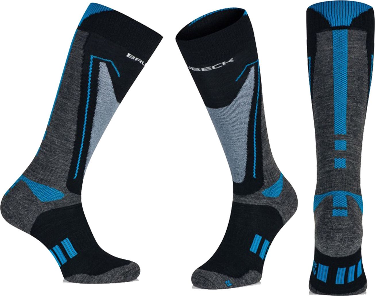 Brubeck BSN002/M Skarpety męskie Snow Force Light szary/niebieski M/39-41