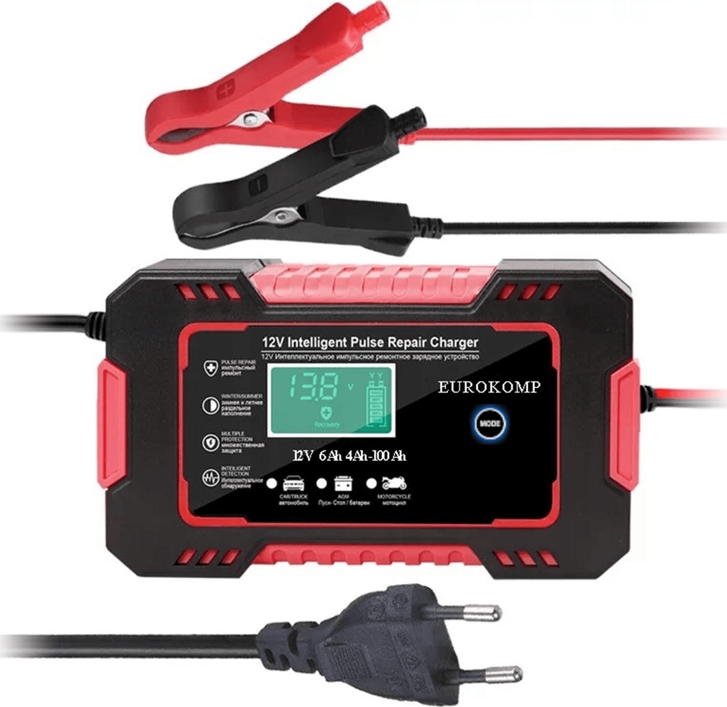 Eurokomp Prostownik automatyczny 12 V 6A E6165