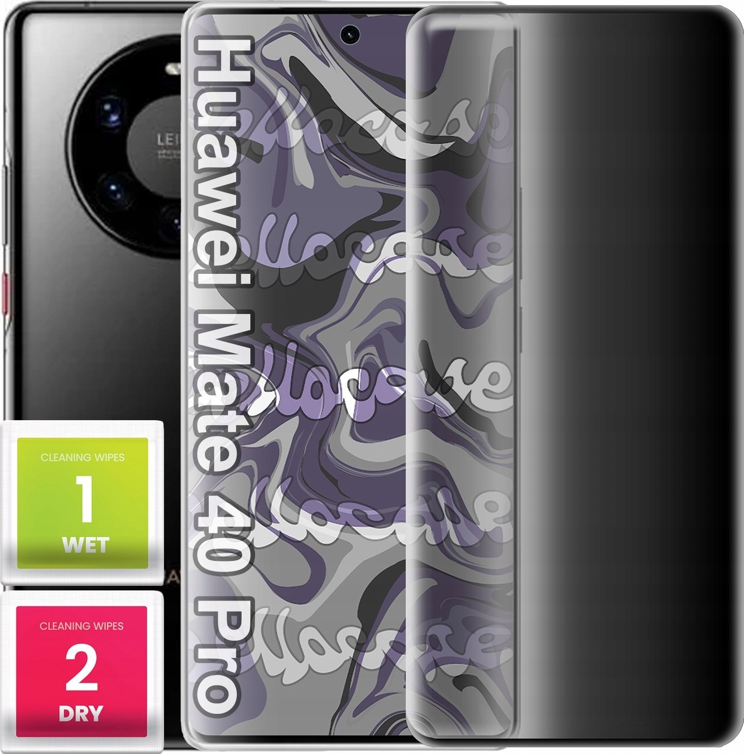 Szkło Hartowane Do Huawei Mate 40 Pro (Curved, Antyszpiegowskie, Ochronne)