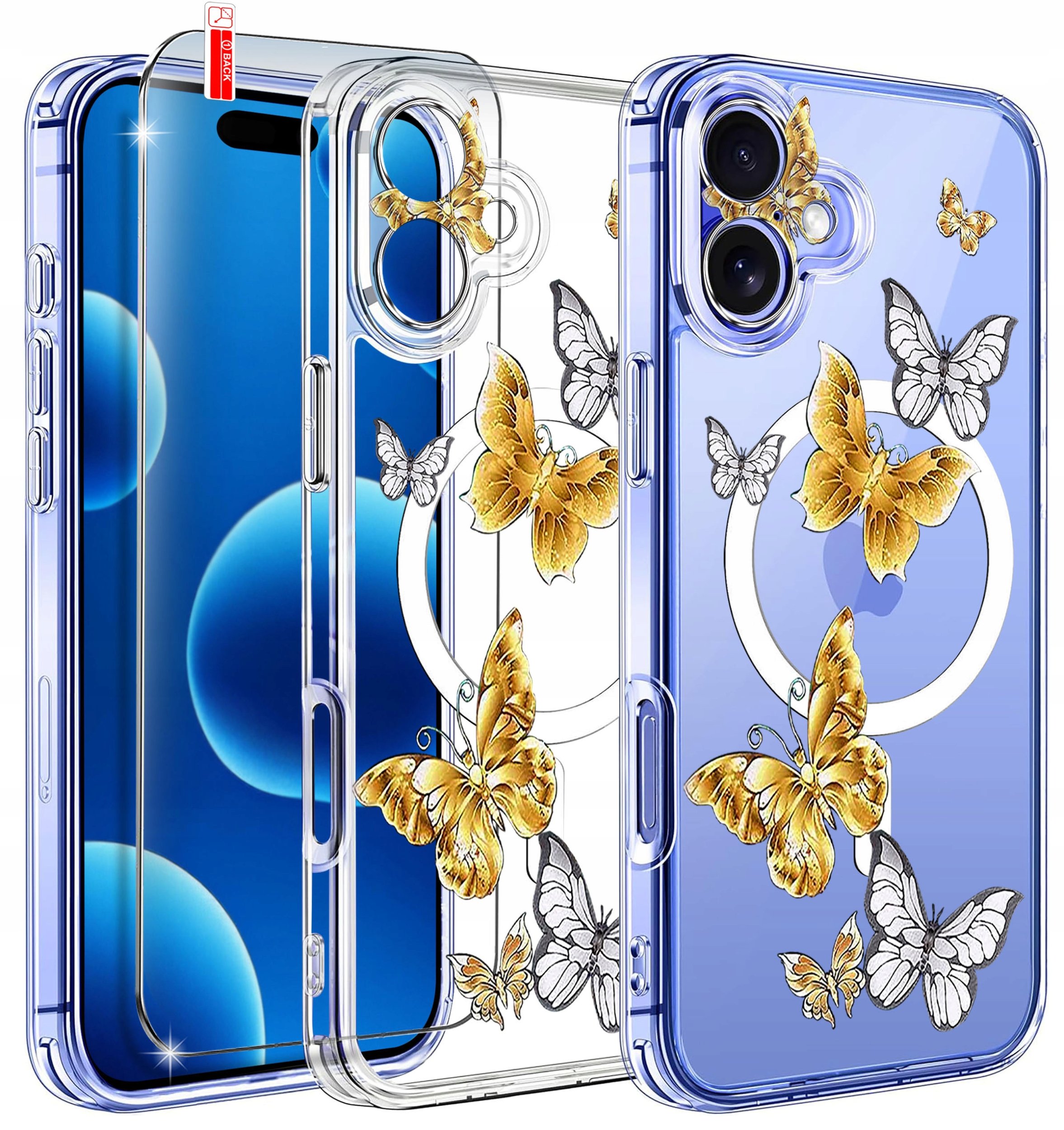 Etui do iPhone 17 | Wzory, do Magsafe, Przezroczyste CASE | + Szkło 9H