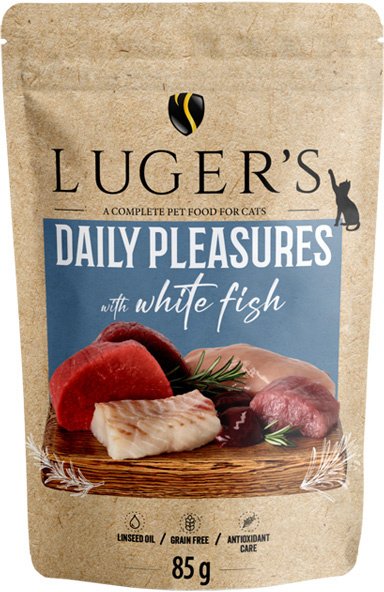 Karma mokra dla kota Luger's Daily Pleasures z białą rybą 85 g