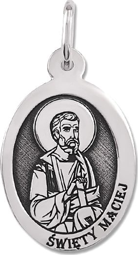 WĘC - Twój Jubiler Medalik srebrny z wizerunkiem Św. Macieja