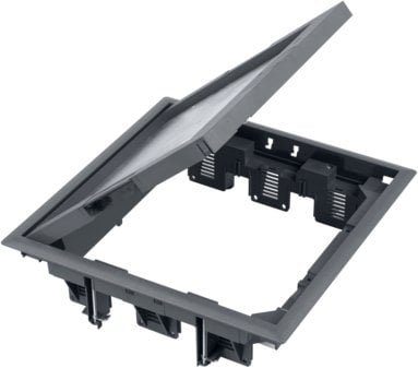 Kontakt-Simon Puszka podłogowa 12x K45 lub 6x SIMON500 z pokrywą 12mm szary FB34012/1