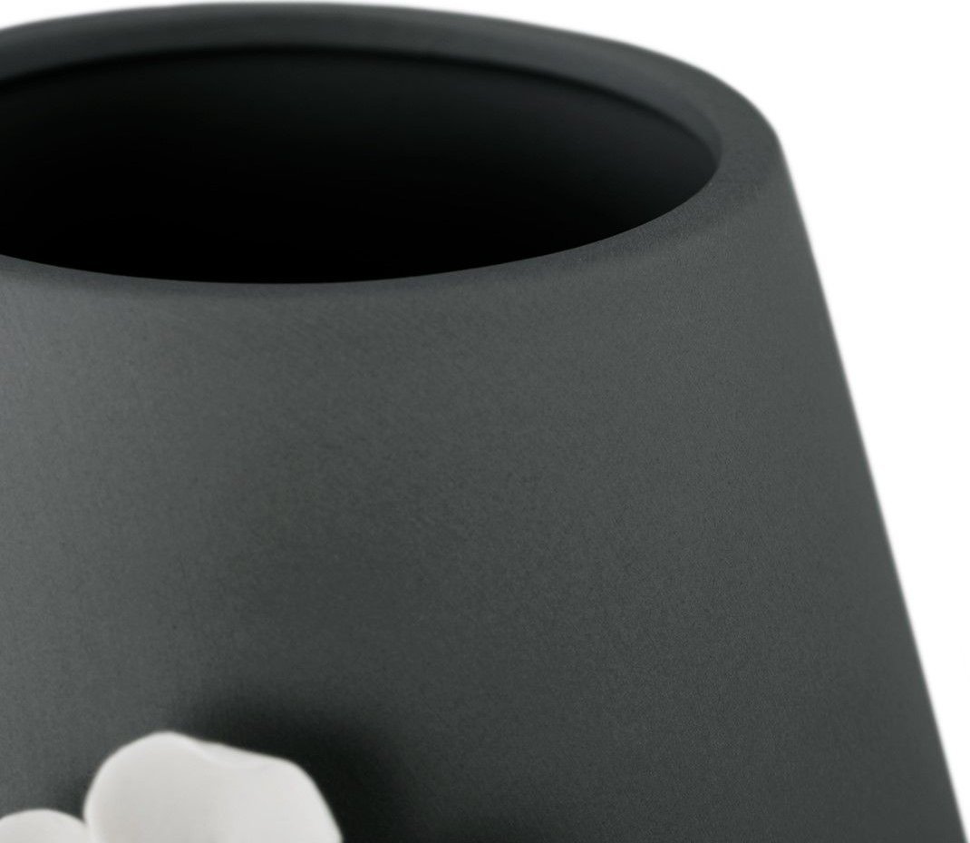 AmeliaHome AmeliaHome Wazon ceramiczny donica LUSITANO 13X12 czarny