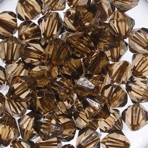 kufer-pasmanteria.pl Korale Akrylowe Diamentowe 10mm (14szt) Ciemny Beż