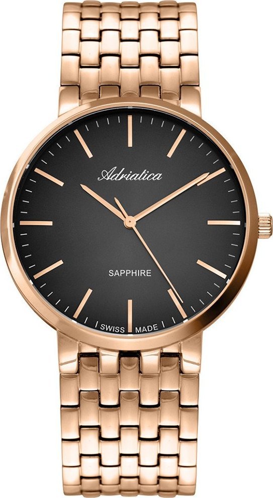 Zegarek Adriatica Zegarek męski Adriatica A1281.9116Q różowe złoto