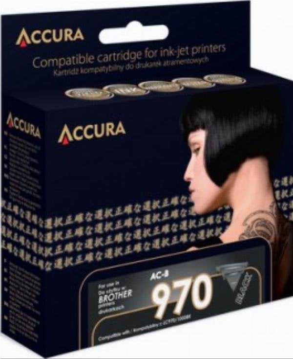 Tusz Accura Accura ink Brother (LC970/1000BK) zamiennik XL