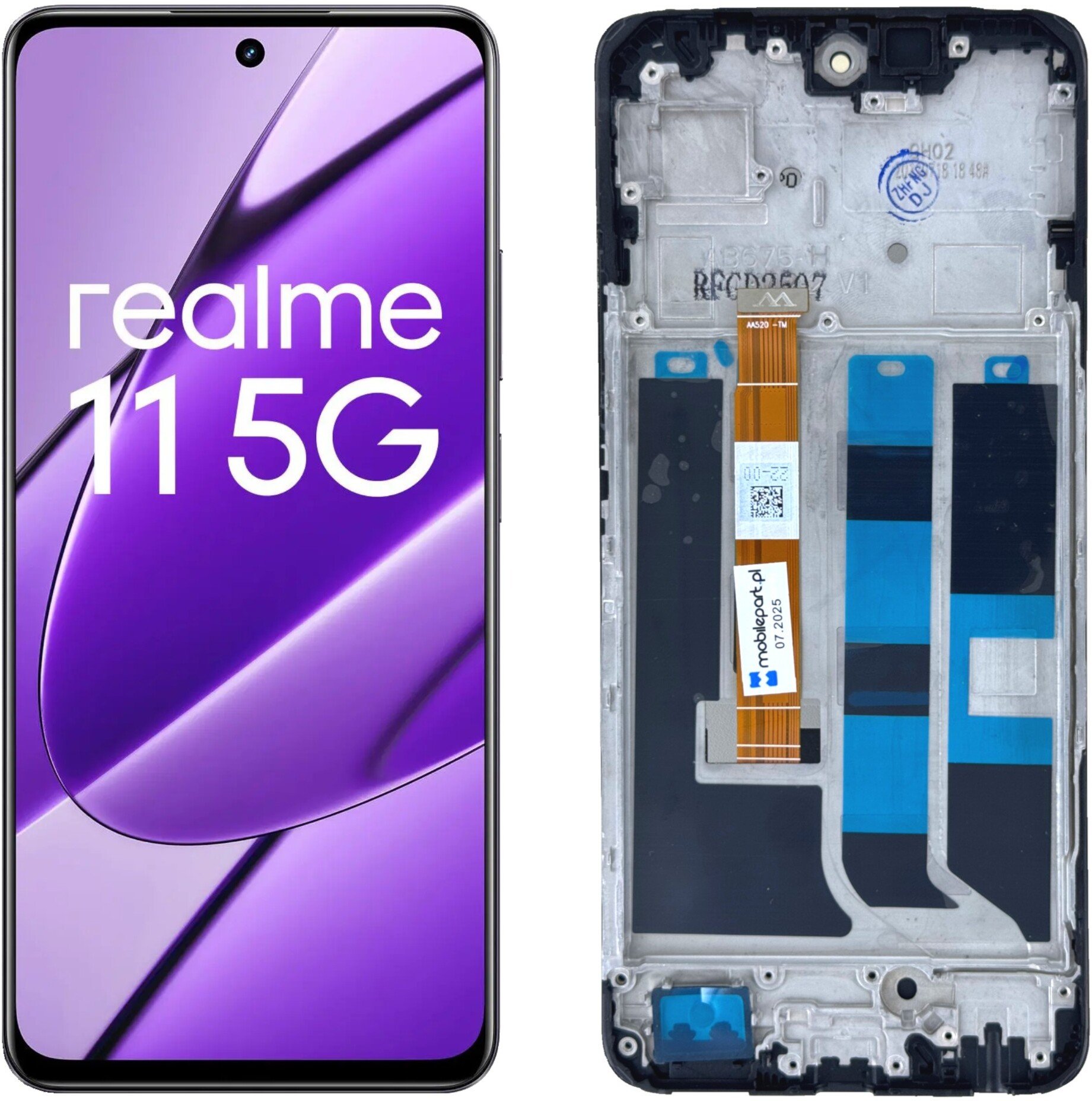 Wyświetlacz do Realme 11 5G LCD RMX3780 Ekran Ramka