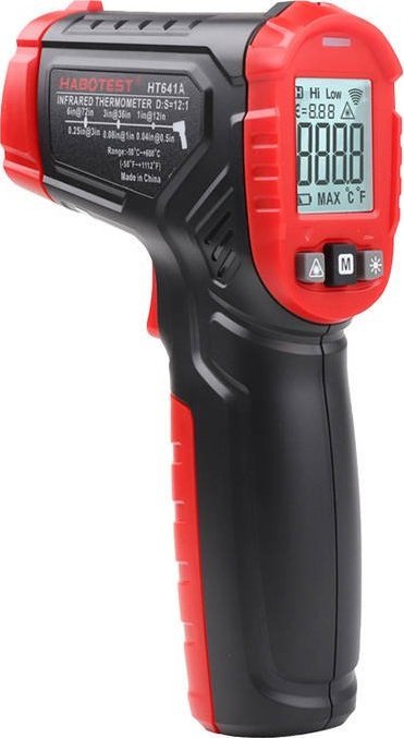 Habotest Cyfrowy pirometr laserowy HT641A, miernik wilgotności