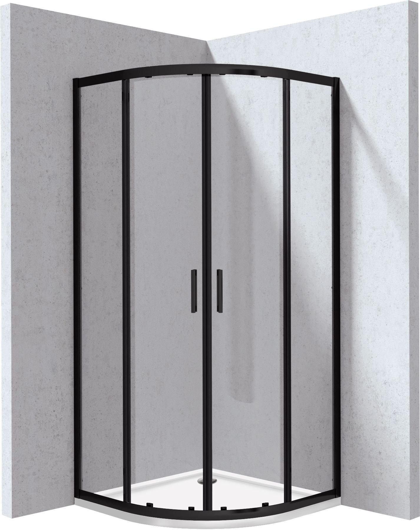 Deante Kabina prysznicowa z brodzikiem półokrągła - 90x90 cm