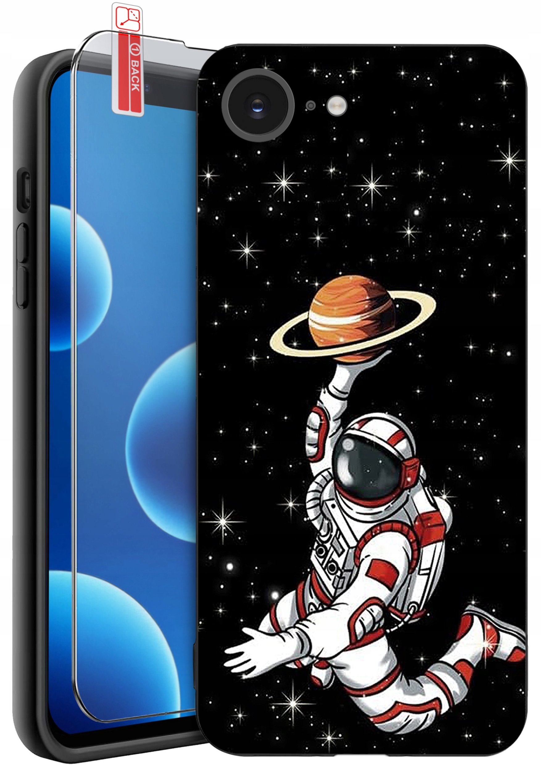 ETUI do iPhone 16e | WZORY | SILIKONOWE MATT CASE + SZKŁO 9H