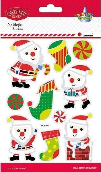 Teka Naklejki wypukłe Mikołaje, skarpety 10szt MIX