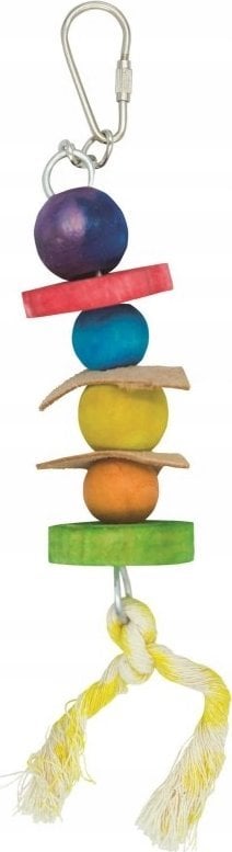Panama Pet Panama Pet wisząca zabawka z drewna, skóry, sznurka, 21 cm