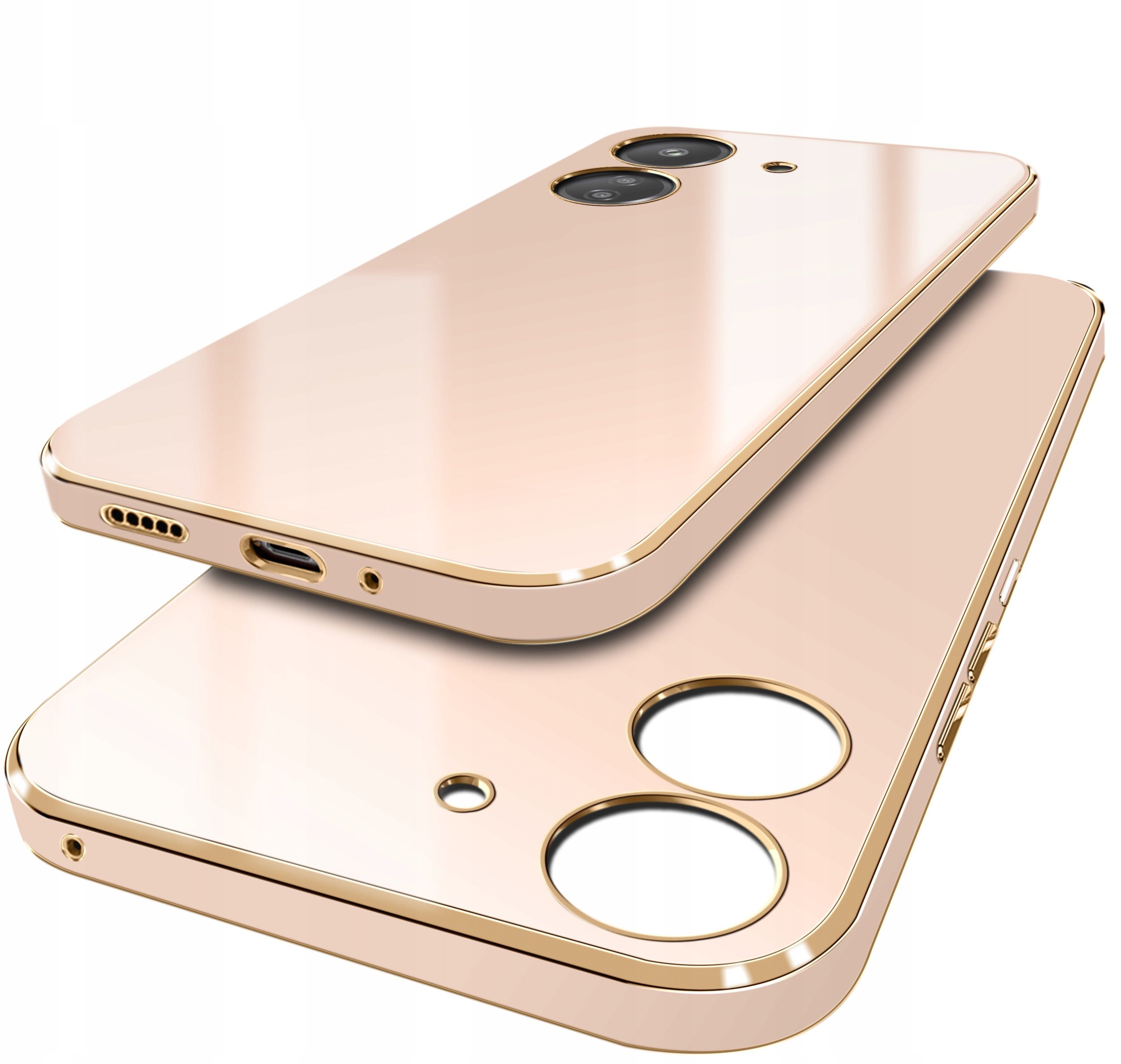 Etui do Xiaomi Redmi 13C | Poco C65 GOLDEDGE CASE + Szkło 9H