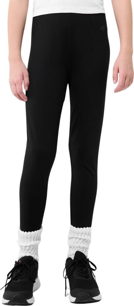 Legginsy dla dziewczynki 4F CAS F220 głęboka czerń 4FJWMM00TTIGF220 20S 164cm