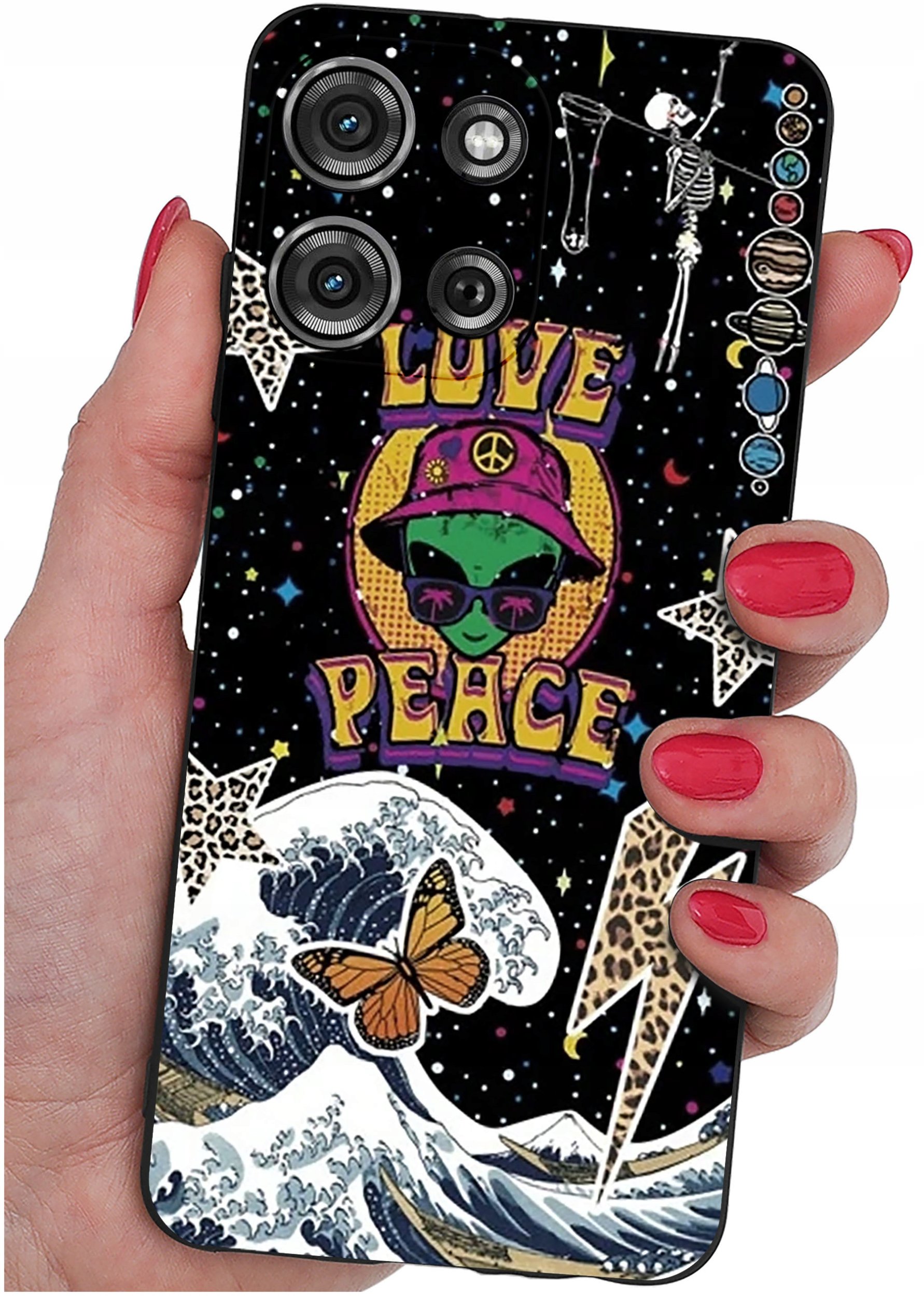 Etui do Motorola G75 5G | WZORY | SILIKONOWE MATT SZKŁO 9H