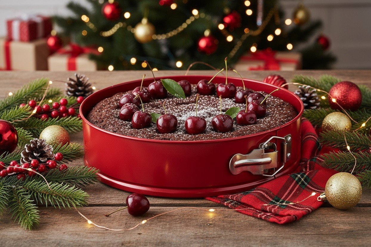 Tortownica 26 cm Noel czerwona