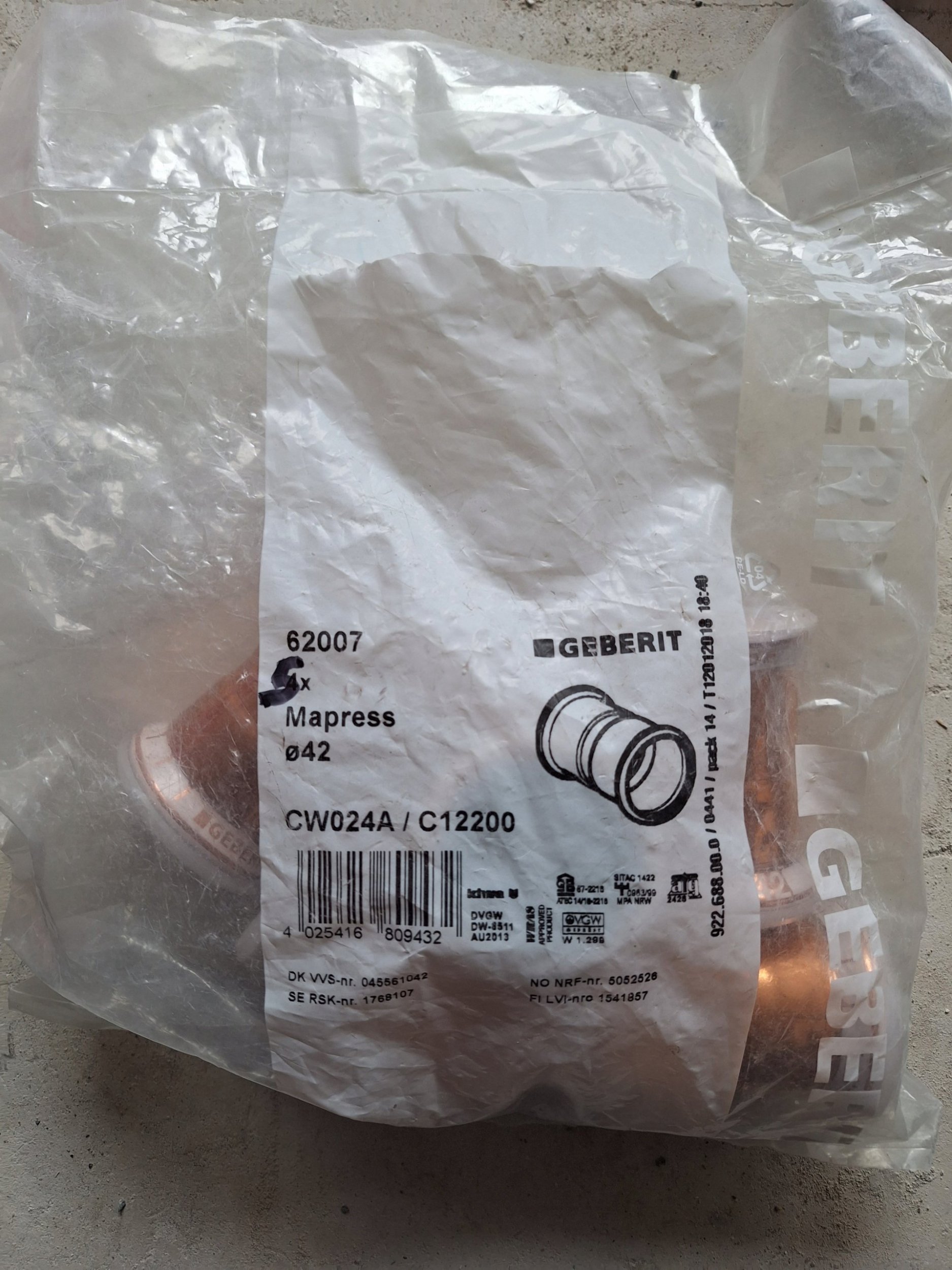 Geberit Mapress Kupfer - Mufa d12 [20]