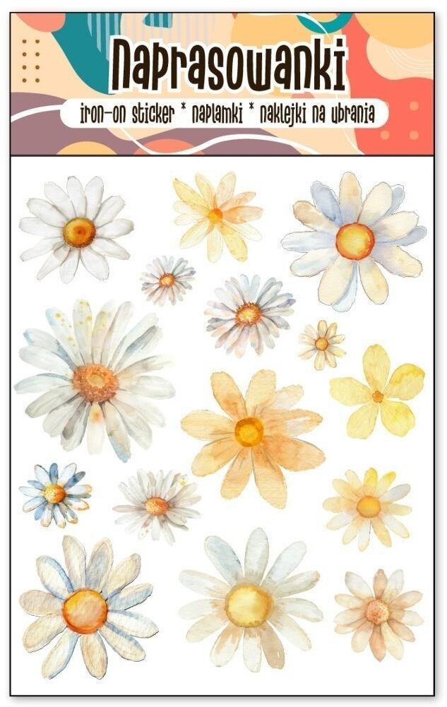 Naprasowanki Termo Naklejki na Ubrania Stokrotki
