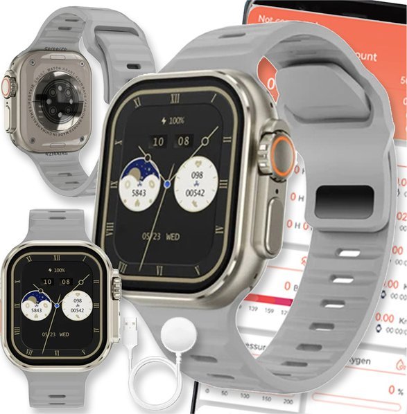 Smartwatch Active Band SMARTWATCH ZEGAREK DAMSKI WATCH ROZMOWY MĘSKI PULS SPORT KROKI SMARTBAND IW9 ULTRA