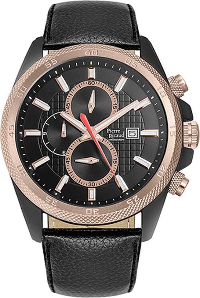 Zegarek Pierre Ricaud Zegarek męski Pierre Ricaud P91014.K214CH czarny