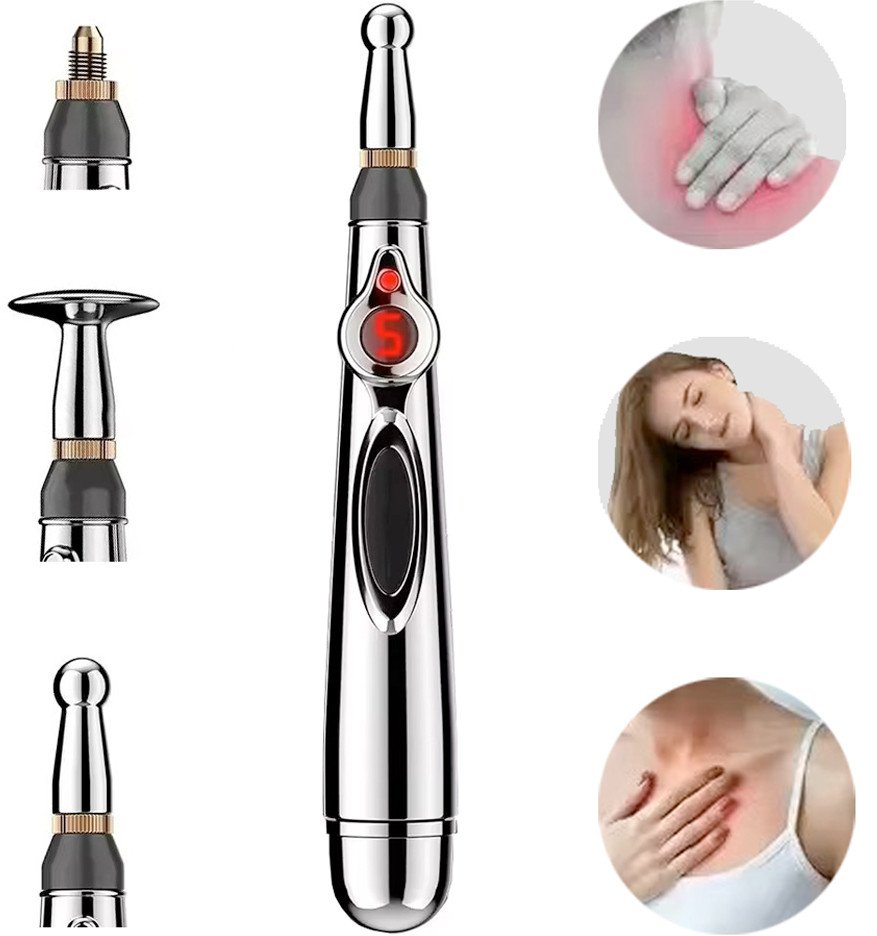 Elektroniczne pióro do akupresury Active 3w1 - 3 głowice, masaż impulsami elektromagnetycznymi, masażer punktowy