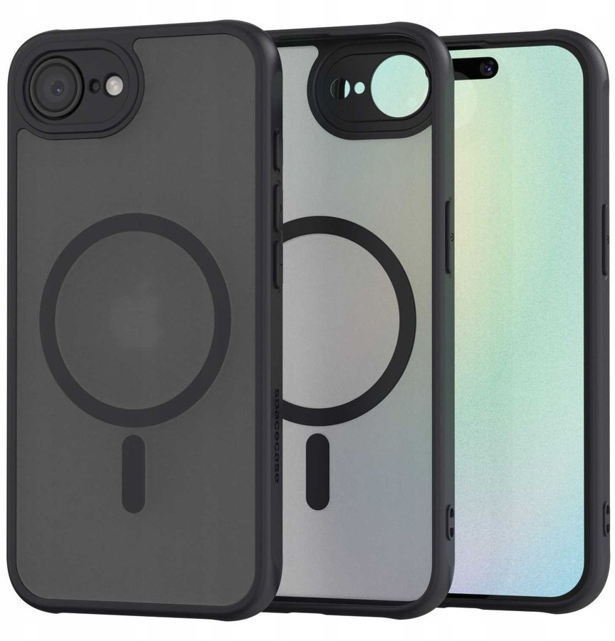 SpaceCase Etui Hybrid Mag iPhone 16E black standard