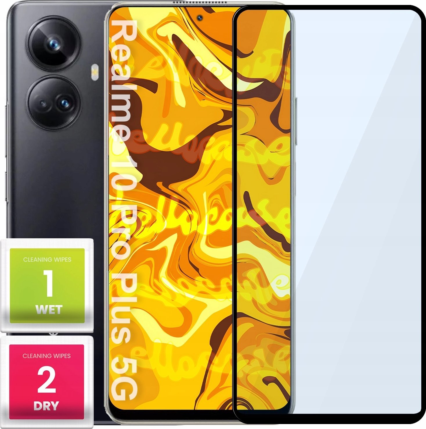 Hello Case SZKŁO HARTOWANE DO REALME 10 PRO PLUS 5G PEŁNE NA CAŁY EKRAN SZKIEŁKO 5D 9H