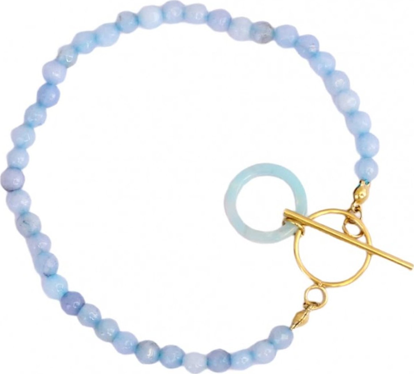 eCarla Bransoletka na rękę stal chirurgiczna pozłacana 14k złotem BST1439