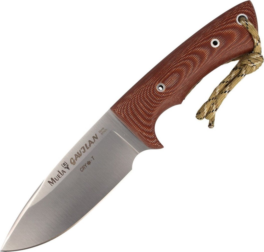 Muela Nóż Muela Full Tang Brown Micarta, Satin 1.4116 CR