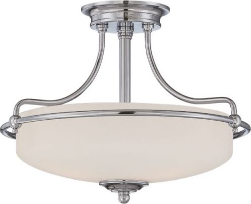 Lampa sufitowa Elstead Lampa podsufitowa chrom do jadalni Elstead Griffin QZ-GRIFFIN-SFS-C
