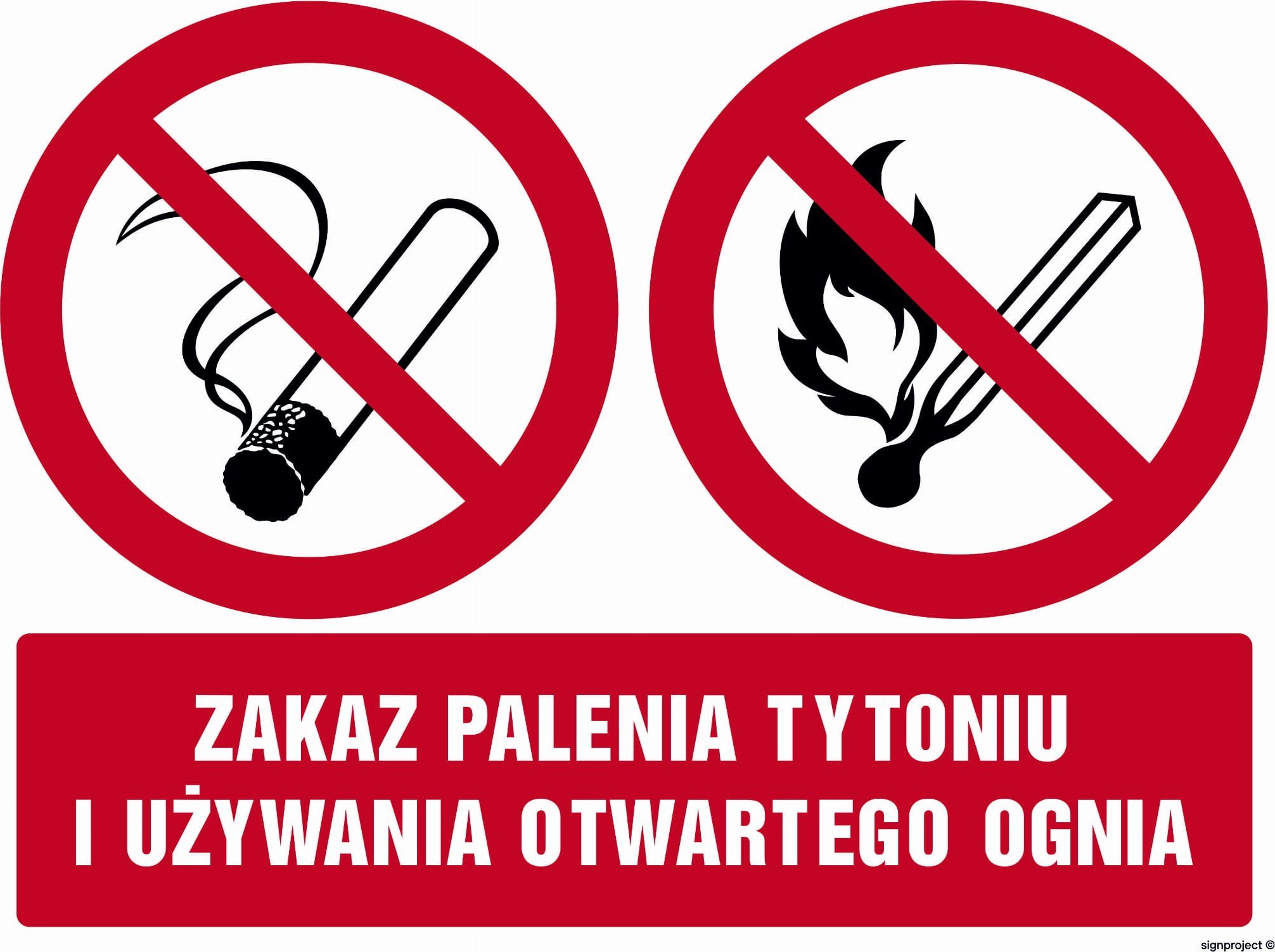 Mój dom Zakaz Palenia Tytoniu I Używania Otwartego Ognia 30 X 22,5 Cm Pn Płyta 1Mm Libres Polska Sp Gm033_300X225_Pn 5904937303379