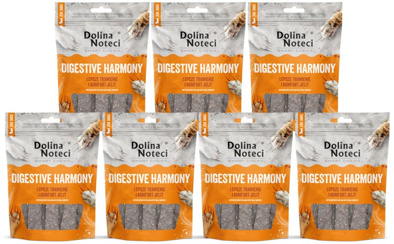 Dolina Noteci Smart Chews Digestive Harmony Gryzaki funkcjonalne dla psa wspierające trawienie zestaw 7 x 100 g