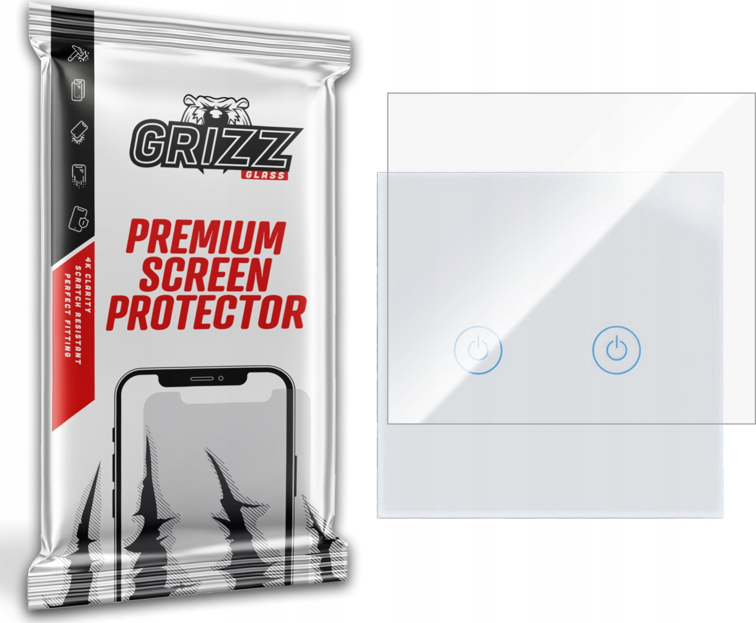 GrizzGlass Folia ceramiczna GrizzGlass CeramicFilm do inteligentnego włącznika światła SETTI+ SSW320