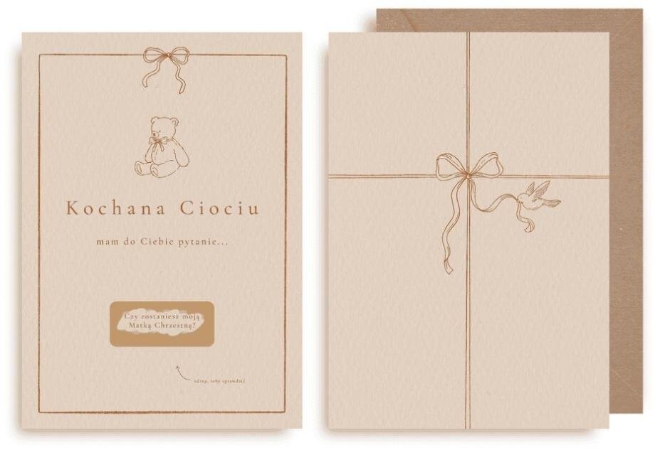 Kartka zdrapka - Czy zostaniesz moją Chrzestną?